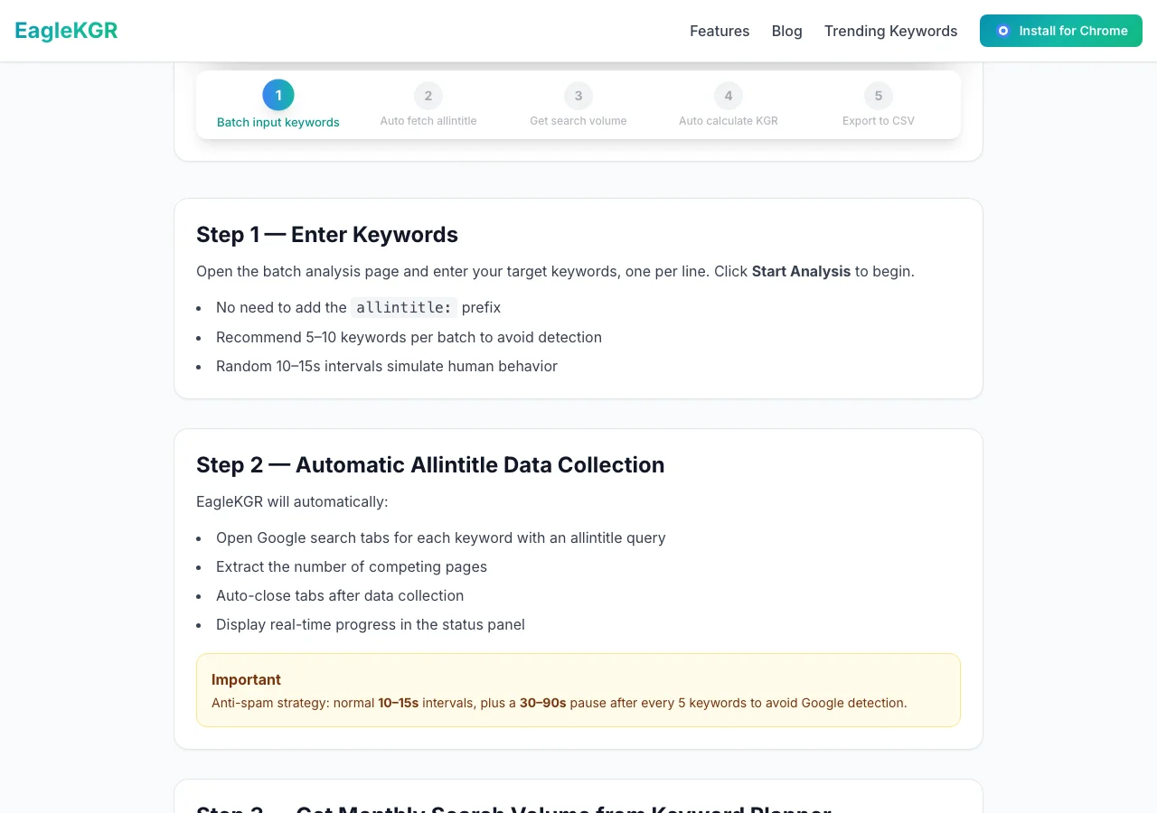 EagleKGR user guide Step 2 automatic allintitle data collection